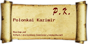 Polonkai Kazimir névjegykártya